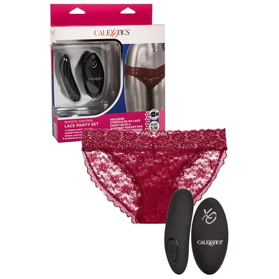 calexotics remote controlled lace vibrating panty set