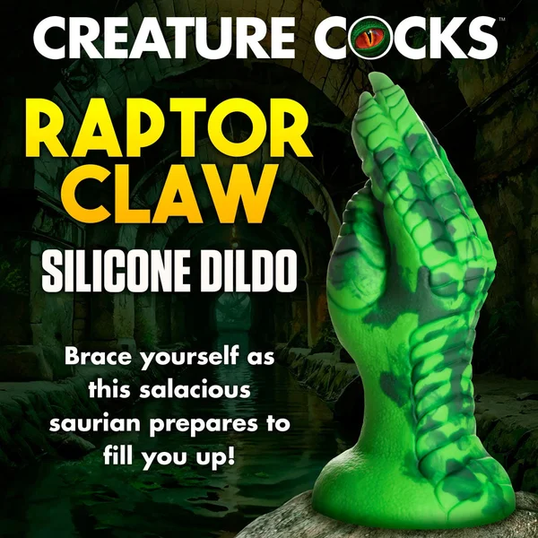 Creature Cocks Raptor Claw Fisting Silicone Dildo - Green 21.8 cm Claw Fantasy Dildo — image 3 of 10