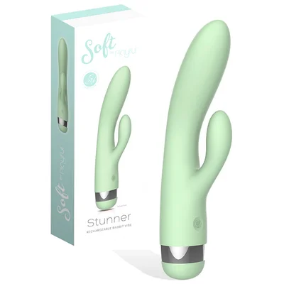 playful stunner 75 super soft silicone rabbit vibrator