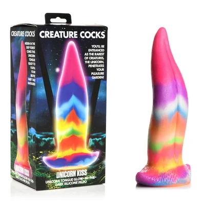 creature cocks unicorn kiss silicone dildo coloured 214 cm fantasy unicorn tongue dildo