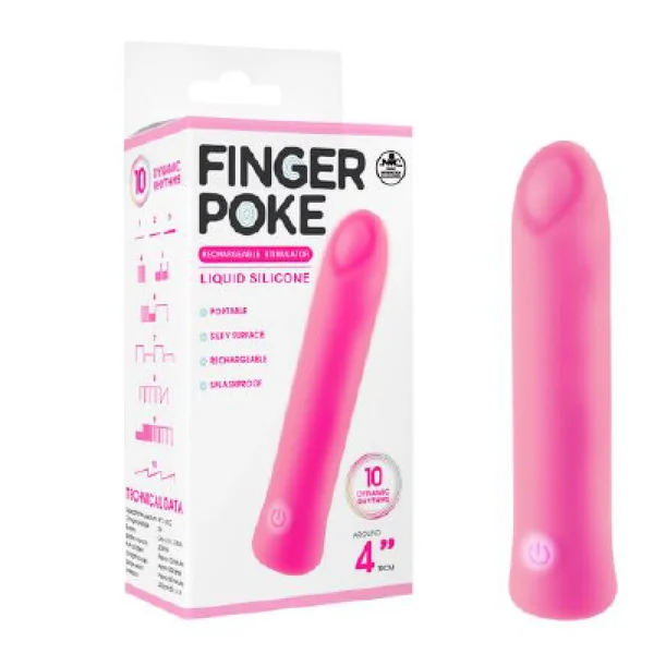 Finger Poke - Pink - Pink 10 cm USB Rechargeable Bullet — image 3 of 3
