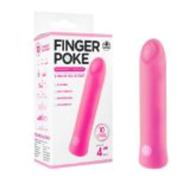 Finger Poke - Pink - Pink 10 cm USB Rechargeable Bullet — image 2 of 3
