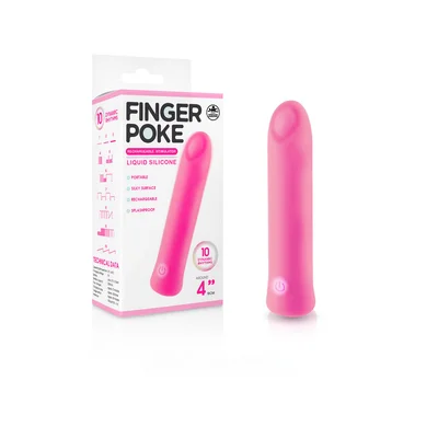 finger poke pink pink 10 cm usb rechargeable bullet