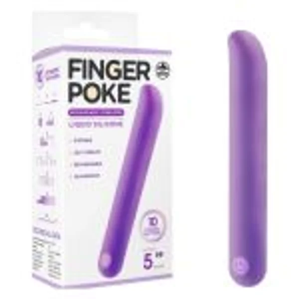 Finger Poke - Purple - Purple 12.7 cm USB Rechargeable Bullet — image 2 of 3