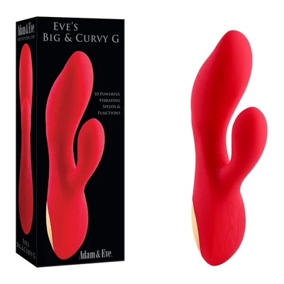adam eve eves big and curvy g red 198 cm usb rechargeable rabbit vibrator
