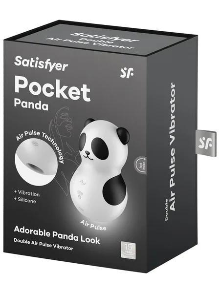 Satisfyer Pocket Panda - Black USB Rechargeable Air Pulse Stimulator — image 3 of 4