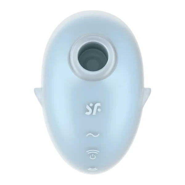 Satisfyer Cutie Ghost - Blue - Blue USB Rechargeable Air Pulse Stimulator — image 4 of 11