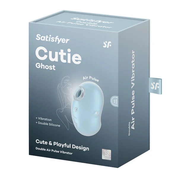 Satisfyer Cutie Ghost - Blue - Blue USB Rechargeable Air Pulse Stimulator — image 8 of 11