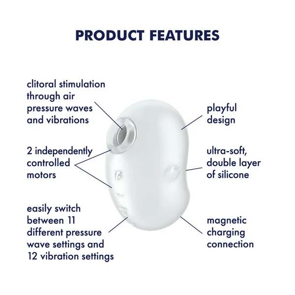 Satisfyer Cutie Ghost - White - White USB Rechargeable Air Pulse Stimulator — image 3 of 11