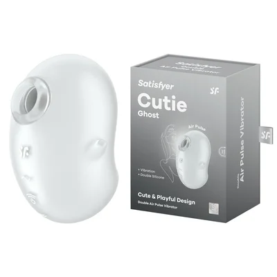satisfyer cutie ghost white white usb rechargeable air pulse stimulator