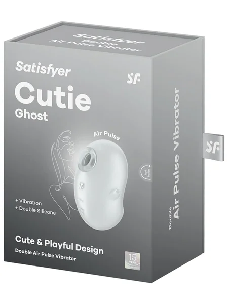 Satisfyer Cutie Ghost - White - White USB Rechargeable Air Pulse Stimulator — image 9 of 11