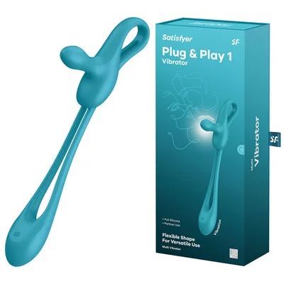 satisfyer plug play 1 blue usb rechargeable couples stimulator