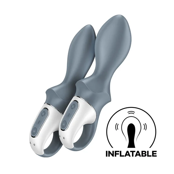 Satisfyer Air Pump Booty 1 - Grey USB Rechargeable Inflatable Anal Vibrator — image 2 of 11