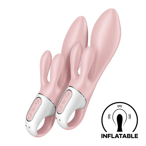 Satisfyer Air Pump Bunny 3 - Pink USB Rechargeable Inflatable Rabbit Vibrator — image 2 of 11