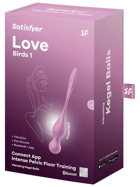 Satisfyer Love Birds 1 - Pink - Pink USB Rechargeable Pelvic Floor Trainer with App Control — image 2 of 4
