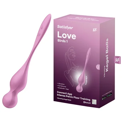 satisfyer love birds 1 pink pink usb rechargeable pelvic floor trainer with app control