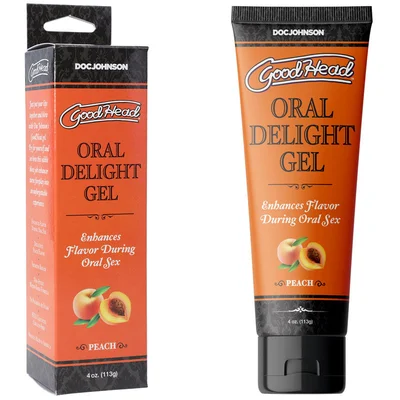 goodhead oral delight gel peach peach flavoured oral gel 120 ml tube