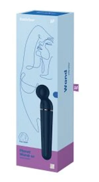 Satisfyer Planet Wand-er - Blue - Blue/Rose Gold USB Rechargeable Massager Wand — image 8 of 9