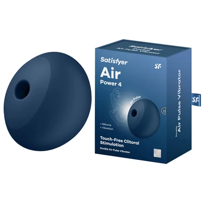 satisfyer air power 4 navy usb rechargeable air pulse stimulator