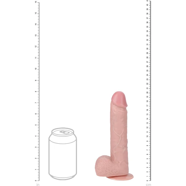 REALROCK 20cm Vibrating + Rotating Cock + Balls - Flesh - Flesh 20.3 cm (8'') USB Rechargeable Vibrating and Rotating Dong — image 6 of 16