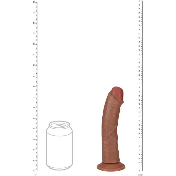REALROCK 20cm Vibrating + Rotating Cock - Tan - Tan 20.3 cm (8'') USB Rechargeable Vibrating and Rotating Dong — image 6 of 9