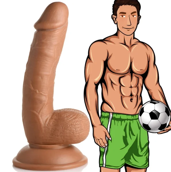 Fantasy JOCK Soccer Sam 7" Dark Dildo with Balls — image 3 of 10