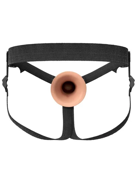 FX Elite 7'' Silicone Hollow Strap-On - Flesh - Flesh 17.8 cm Hollow Strap-On — image 9 of 11