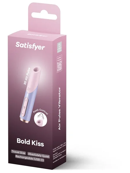 Satisfyer Bold Kiss - Purple USB Rechargeable Air Pulse Stimulator — image 11 of 11