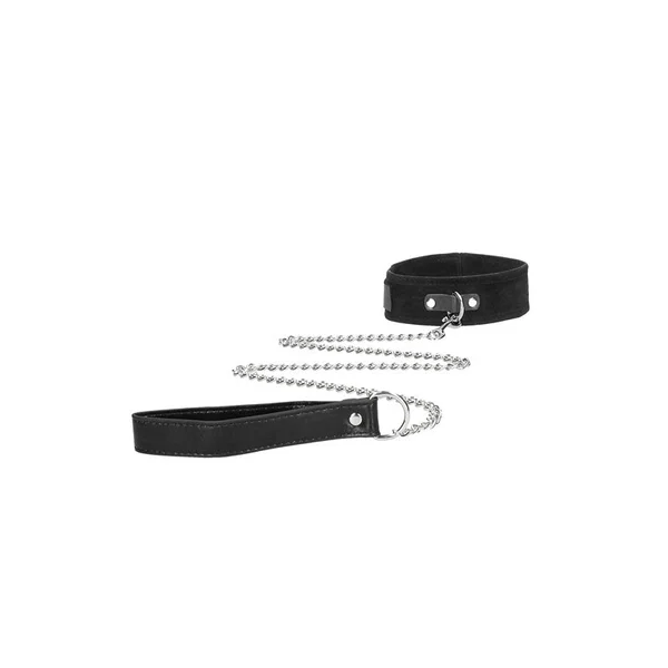 OUCH! BW Velcro Collar With Leash And Hand Cuffs - Black Restraints — image 6 of 9
