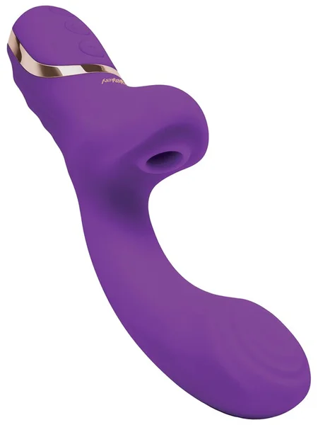 Bodywand G-Play Dual Stimulator Squirt Trainer - Purple 22 cm USB Rechargeable Rabbit Vibrator with Air Pulsation — image 7 of 7