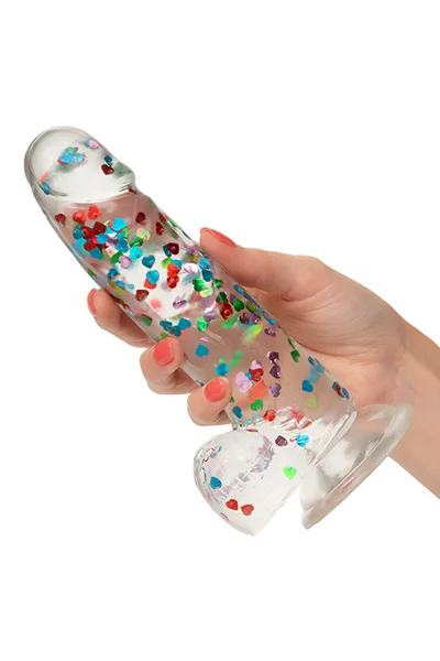 Calexotics Naughty Bits 7" Heart Filled Dildo — image 12 of 12