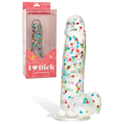 calexotics naughty bits 7 heart filled dildo
