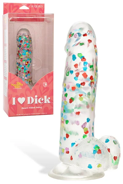Calexotics Naughty Bits 7" Heart Filled Dildo — image 7 of 12