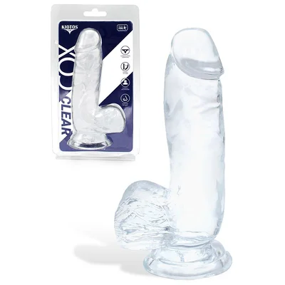 kiotos cox 61 realistic transparent dildo with suction cup base