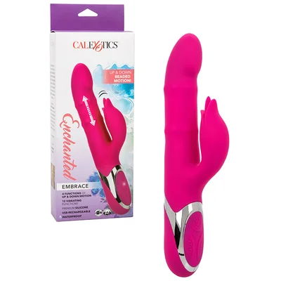 calexotics embrace 95 rabbit vibrator with pleasure beaded shaft