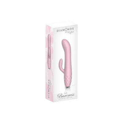 playful diamonds the baroness rechargeable rabbit vibe pink