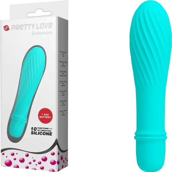 Pretty Love Solomon Silicone 10 Function Vibrator - Blue — image 3 of 3