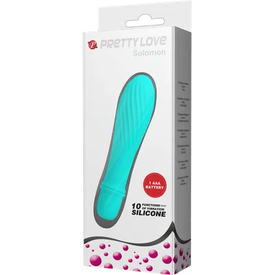 pretty love solomon silicone 10 function vibrator blue