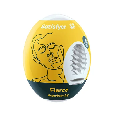 satisfyer masturbator egg fierce white stroker sleeve