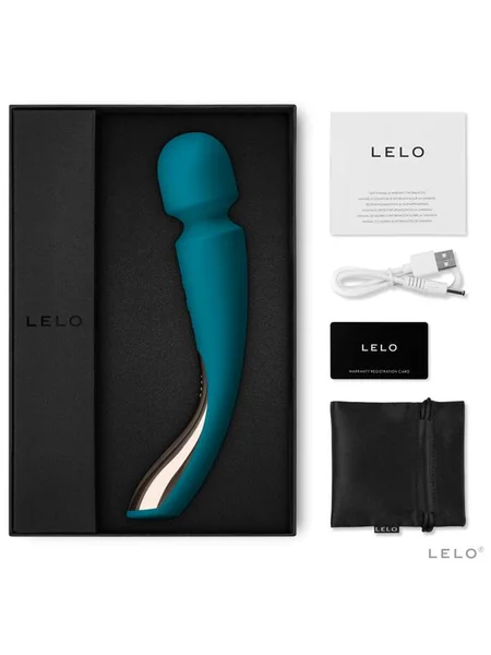 Lelo Smart Wand 2 Medium Luxurious Full Body Powerful Wand Massager Vibrator - Ocean Blue — image 3 of 3