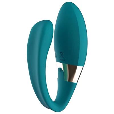 lelo tiani duo powerful vibrator dual sensation couples massager suit all body shape ocean blue