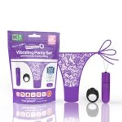 vibrating panty set w remote ring 4t high pitch treble grape