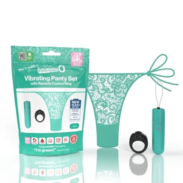 Vibrating Panty Set W/ Remote Ring 4T High Pitch Treble - Kiwi — image 2 of 2
