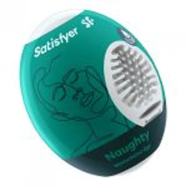 Satisfyer Masturbator Egg - Naughty - White Stroker Sleeve — image 2 of 3