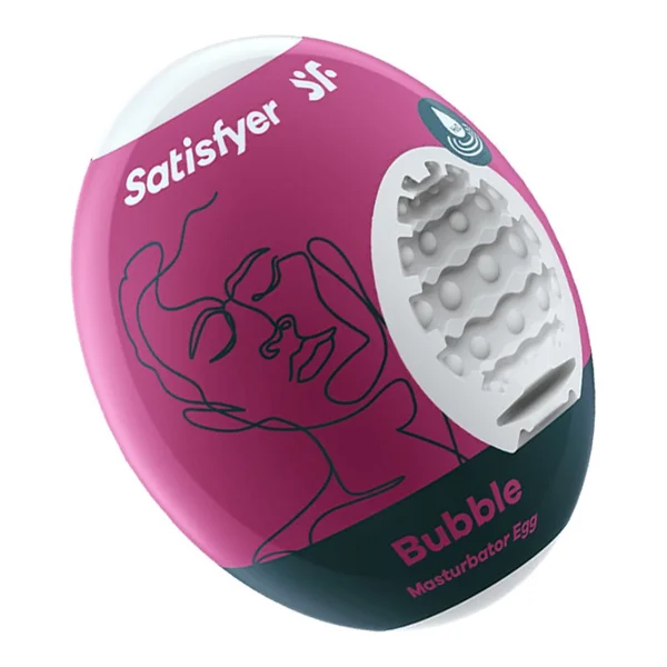 Satisfyer Masturbator Egg - Bubble - White Stroker Sleeve — image 3 of 3