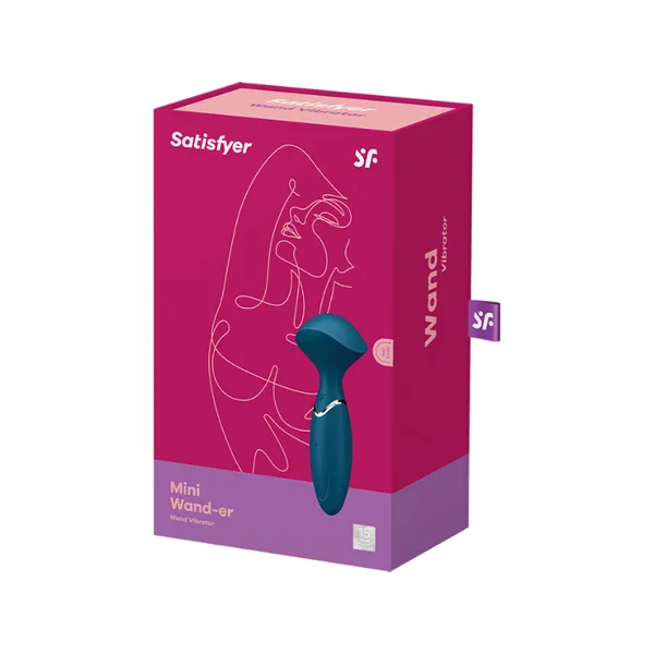 Satisfyer Mini Wand-er Vibrator - Blue — image 4 of 7