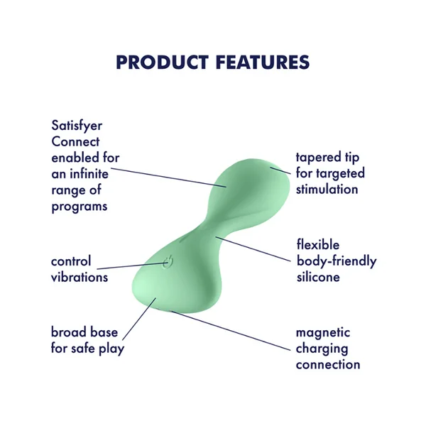 Satisfyer Trendsetter Connect App Vibrator - Light Green — image 2 of 7