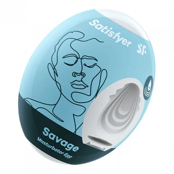 Satisfyer Masturbator Egg - Savage - White Stroker Sleeve — image 3 of 3