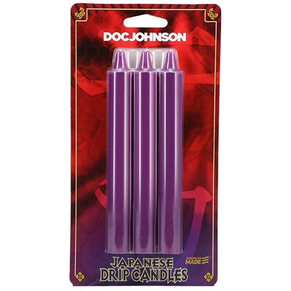 Japanese Drip Candles - Purple - Purple 3-Pack — image 5 of 5