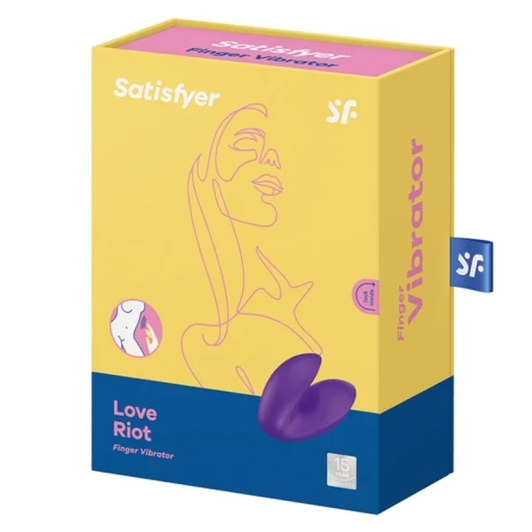 Satisfyer Love Riot Finger Vibrator Stimulator - Purple — image 6 of 6